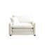 Canapé confortable à assise profonde simple avec un oreiller, adapté au salon et à la chambre à coucher, Club plusieurs occasions, velours côtelé beige-1600510110