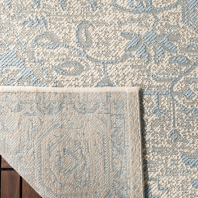Glass Oriental Indoor / Outdoor Area Rug, Rectangle 201 x 290 cm