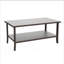 Rectangular Metal Outdoor Coffee Table, 2-Tier All-Weather Patio Coffee Table, Patio Table