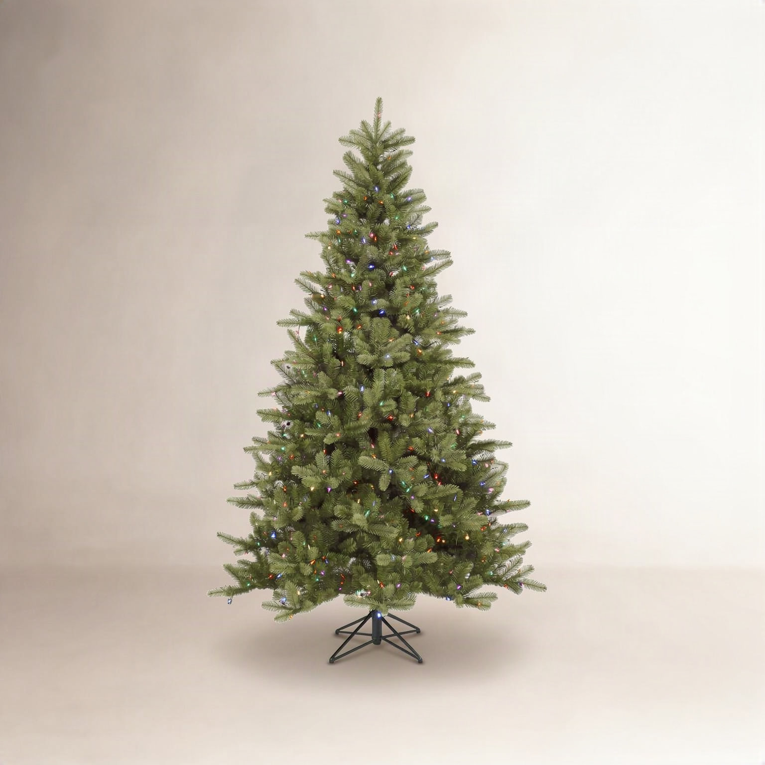 Pre-Lit Spruce Christmas Tree, 7.5' H, Multi-colored LED