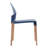 Summer - 4-Pack Grey Blue Chairs – Red Oak Wood Legs & Pp Seat, Indoor Dining & Living Room Furniture Set-34687807