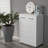 Six drawer side table-Multi Storage Function: White color cabinet with 6 drawers Simple design-12974969