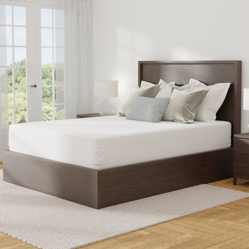 Queen White Plush Top Waterproof Mattress Protector