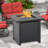 Pottershill Square Steel Propane Smokeless Fire Pit Table with Hidden Fuel Tank