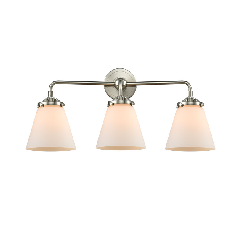 Éclairage pour salle de bain 2 lumières Stainforth, Incandescente, Nickel noir poli, Boîtier blanc mat