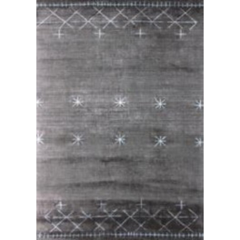 Tapis gris anthracite et argenté 5 pi x 8 pi