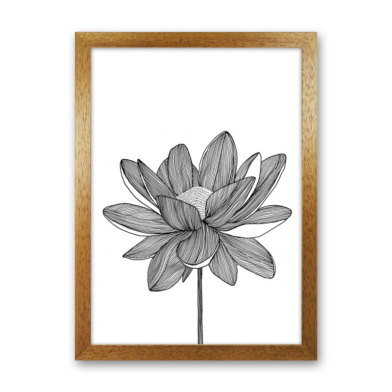 Lotus by Carissa Tanton - Print, 88cm H x 64cm W x 3cm D, Oak Framed