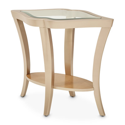 Malibu Crest Glass Top End Table