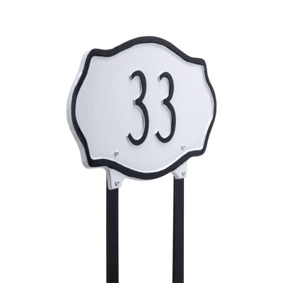Hampton Standard Address Plaque with Lawn Stakes