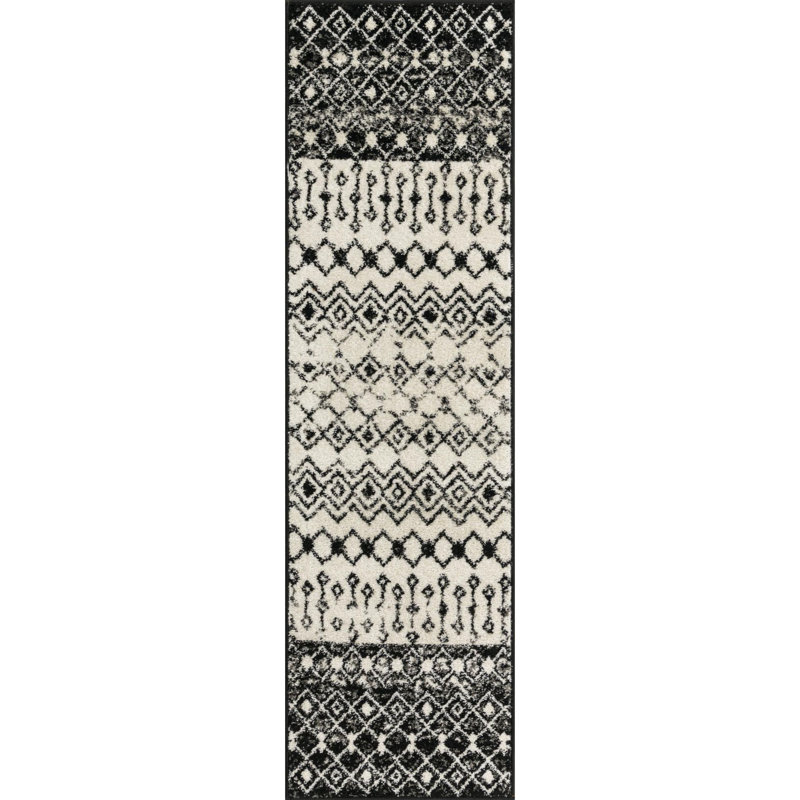 Abstract Indoor Rug, Runner 2' x 7'