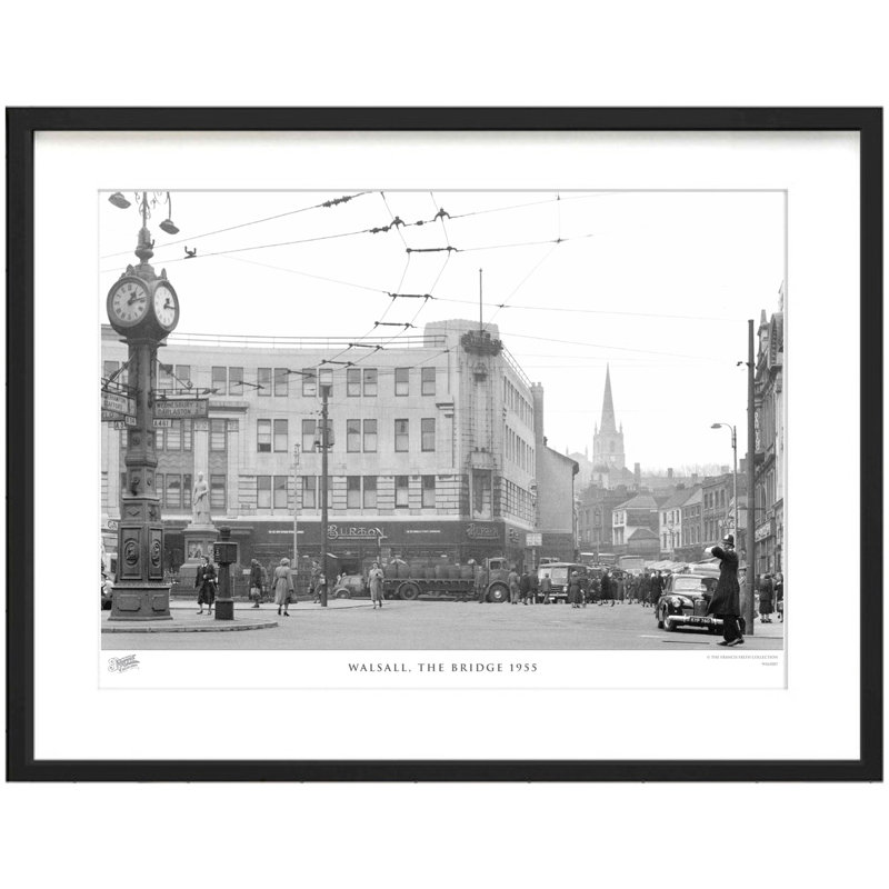 Walsall, The Bridge 1955 - Single Picture Frame Print, 28cm H x 36cm W x 2.3cm D