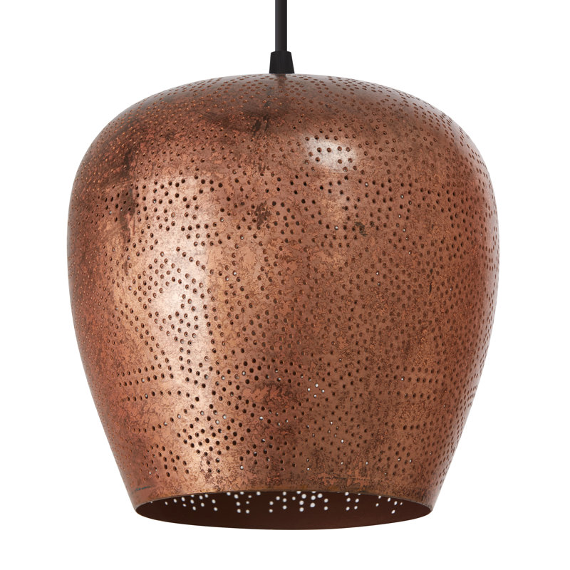 8"W Avalyse Copper Globe Shade Pendant Light