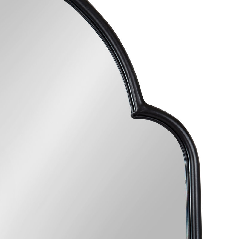 Arthell Scalloped Wall Mirror 24x36, Black