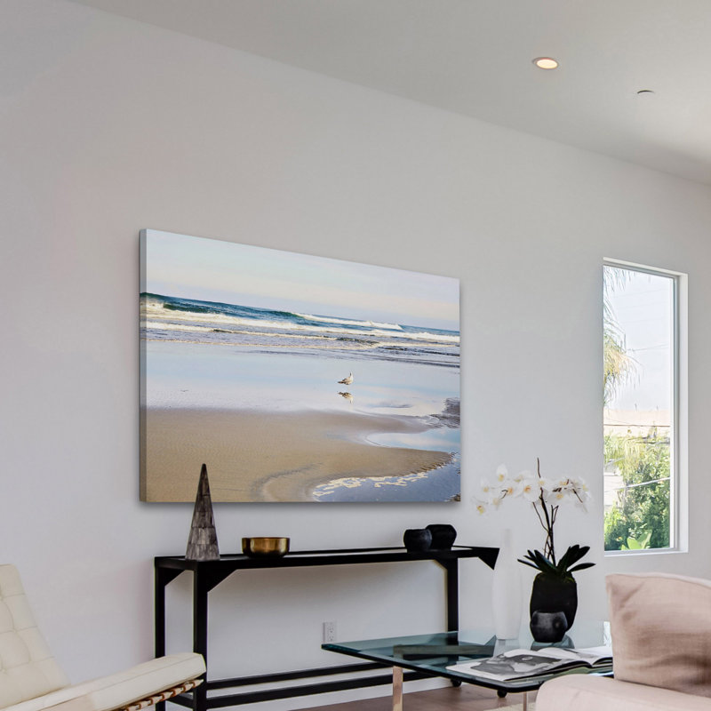 Lone Seagull by Sylvia Cook - Wrapped Canvas Print, 101cm H x 152cm W x 3.81cm D