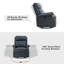 Fauteuil inclinable manuel oscillant en cuir véritable de 30,5 po Anouschka