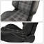 Paire de sièges Universal Racing avec double glissière, tissu écossais pu et bleu et cuir carbone inclinable à gauche, à carreaux noir et bleu-63310517