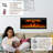 Schonbrunn Recessed Wall Mounted Electric Fireplace, Wide Screen & Ultra-Thin Frame-983887250