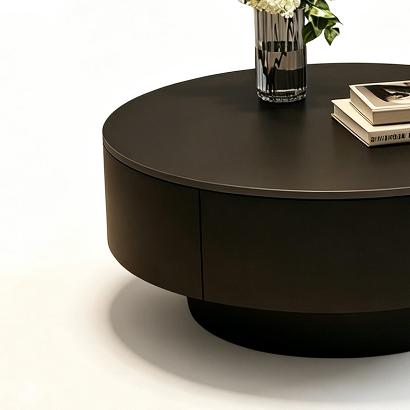 Table basse de luxe à l'italienne, Noir, Couleur unie