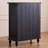 Exquisite Black Solid Wood 6-Drawer Cabinet-906283135