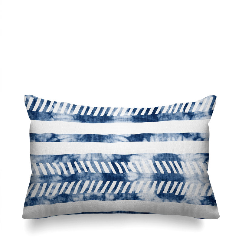 Hosi Striped Outdoor Reversible Throw Pillow