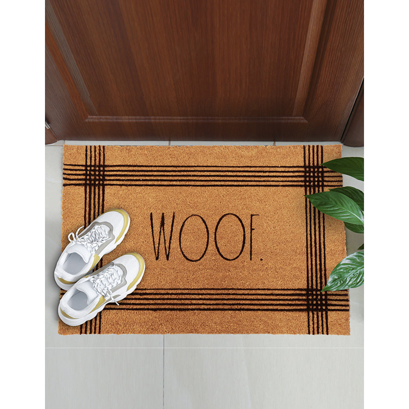 Tapis d'extérieur Dayleon, L 24 po x L 36 po, Brun