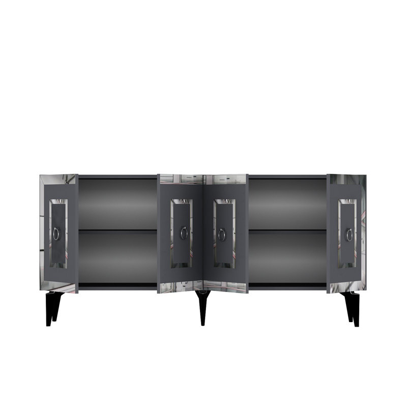 Brylyn 150 cm W Console Table, Grey/Silver