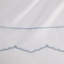 Ensemble de draps et taies d'oreiller en coton très grand, satin de coton 300TC, poche profonde, blanc et bleu