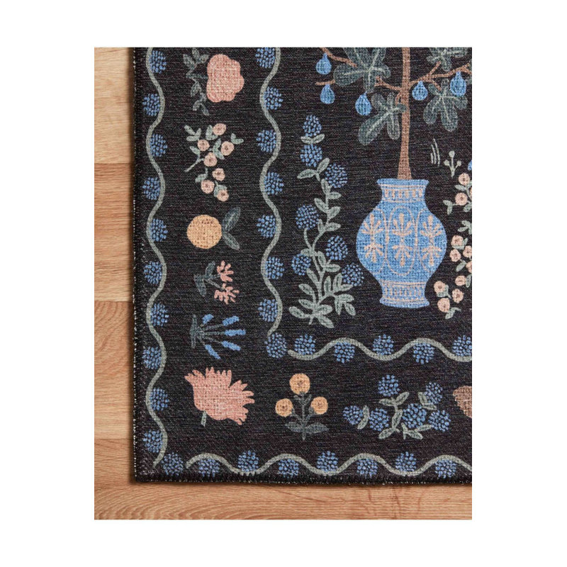 Tapis tissé multicolore lavable, Sous-tapis rectangulaire de 3 pi 3 po x 4 pi 11 po