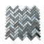 0.6" x 2" Marble Mosaic Tile in Gray/White