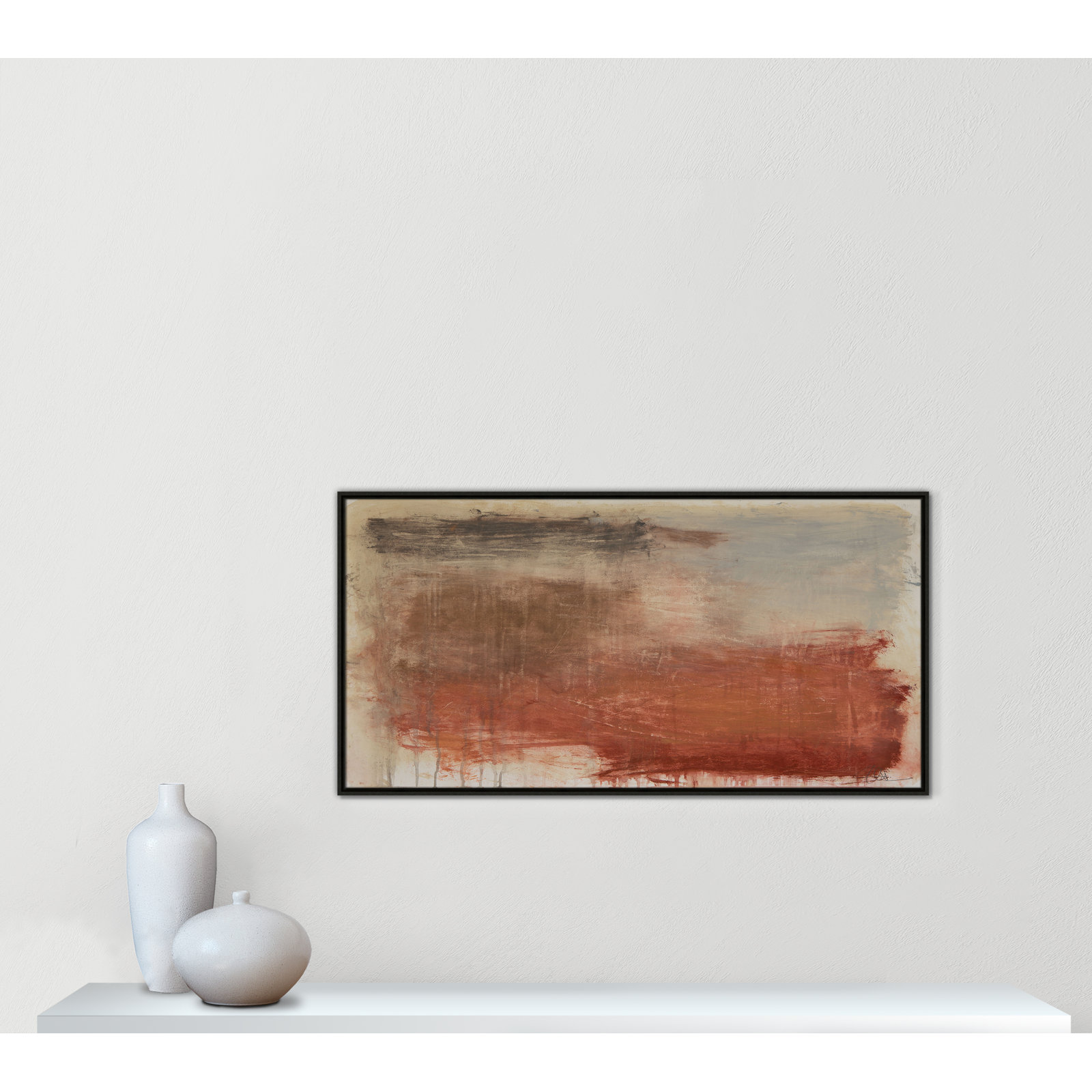 Autumn Over The Rivera Print by , Espresso, 25.5" H x 49.5" W