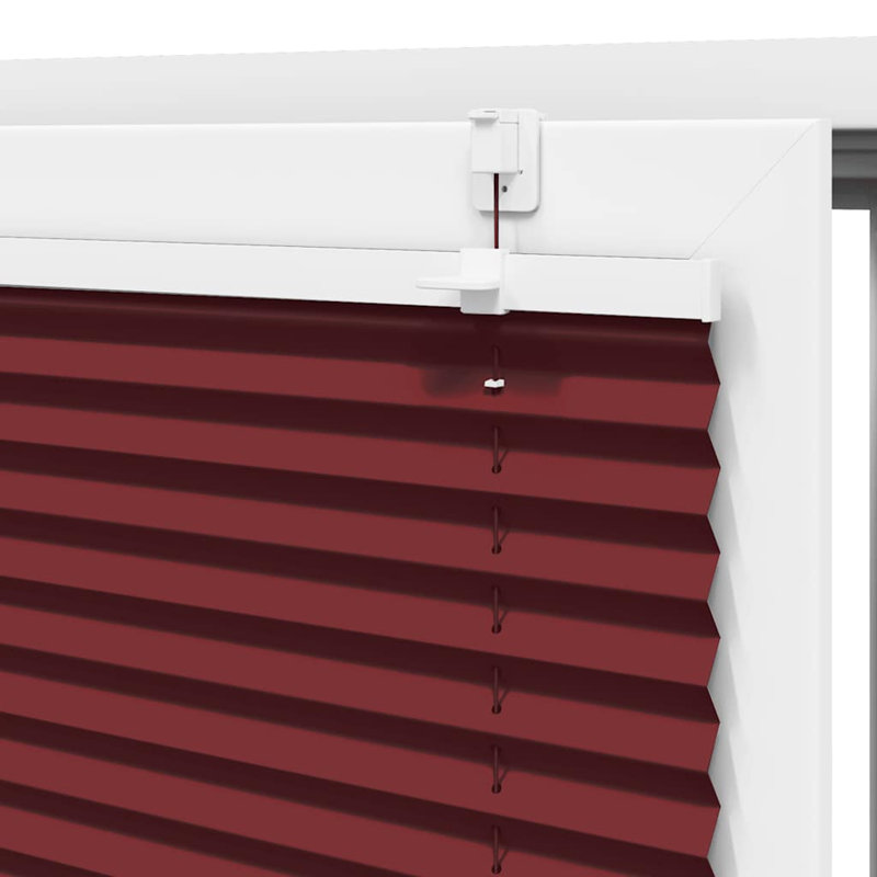 Room Darkening Pleated Blind, 40cmW x 200cmL, Bordeaux Red