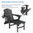 Adjustable Adirondack Chair with Retractable Ottoman-687545597