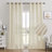 Carthamus Polyester Linen like Textured Gromments Curtain Pair-1878458524-1878164772
