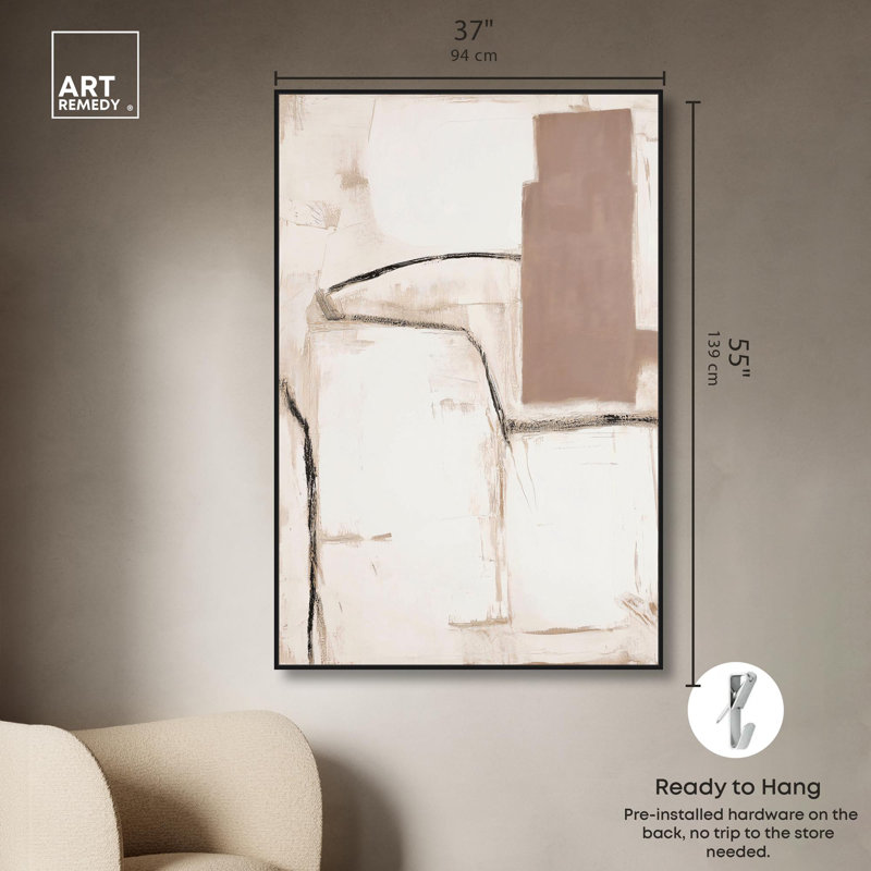 "Histoire d'une route I", reproduction d'art sur toile par Art Remedy, H 15 po x l 10 po, Structure noire