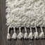 Tapis blanc à poil long et pampilles Felicdad-673629301