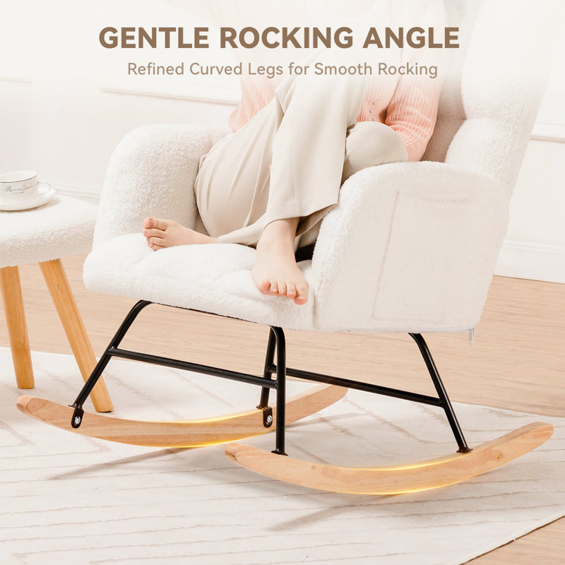 Ardelia Rocking Chair, White