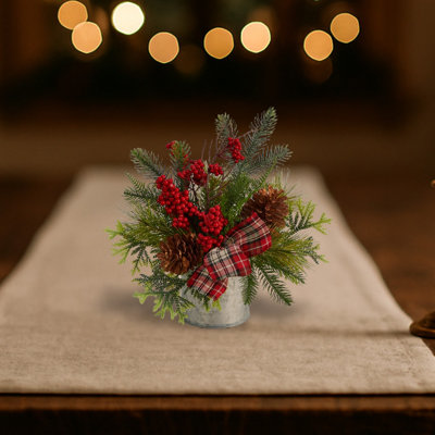 Pine Cones and Berries Silk Arrangement