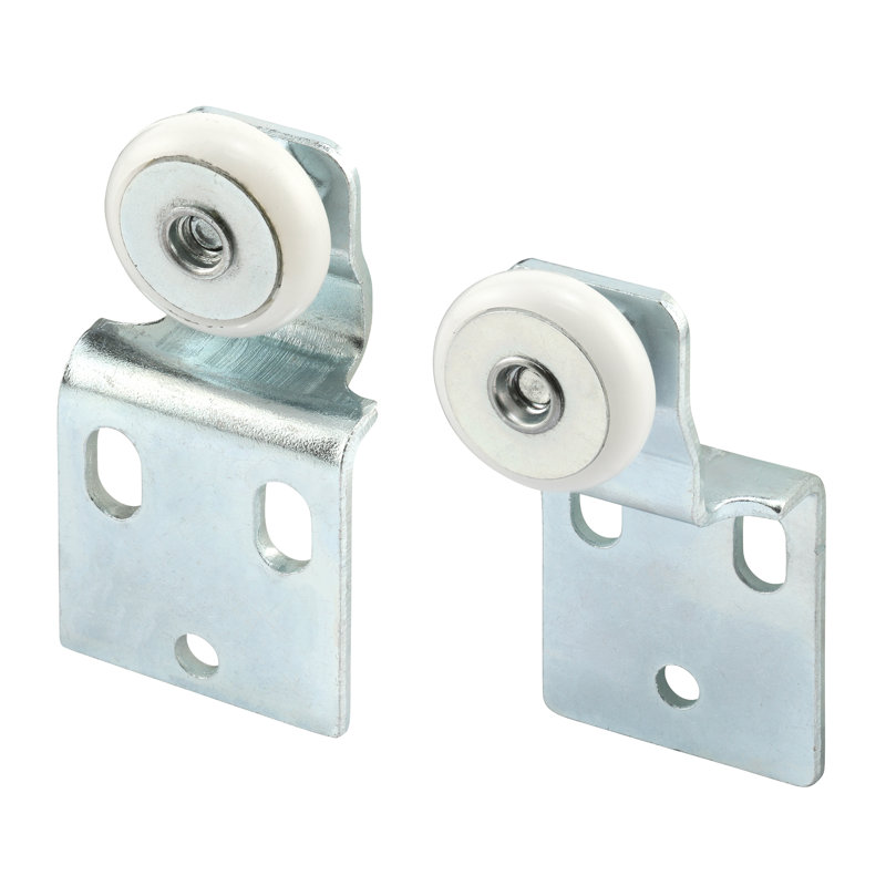 Steel and Plastic Sliding Closet Door Roller Kit, 3/4 Inch Wheel Diameter