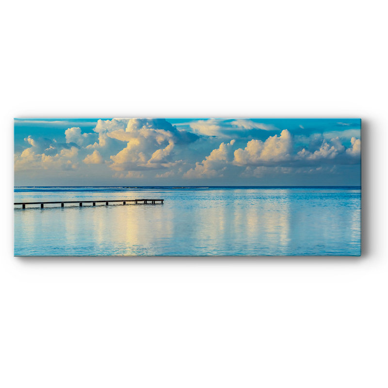 Sunrise Dock sur toile, H 24 po x l 60 po x P 1,5 po