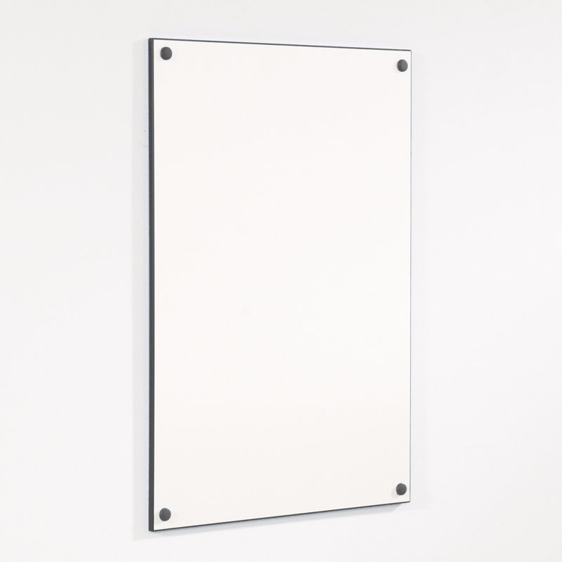 Wall Mounted Whiteboard, Black, 120 cm H x 150 cm W