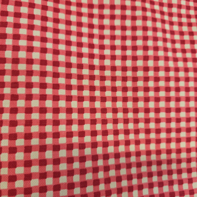 Cherry Check Cornice Valance
