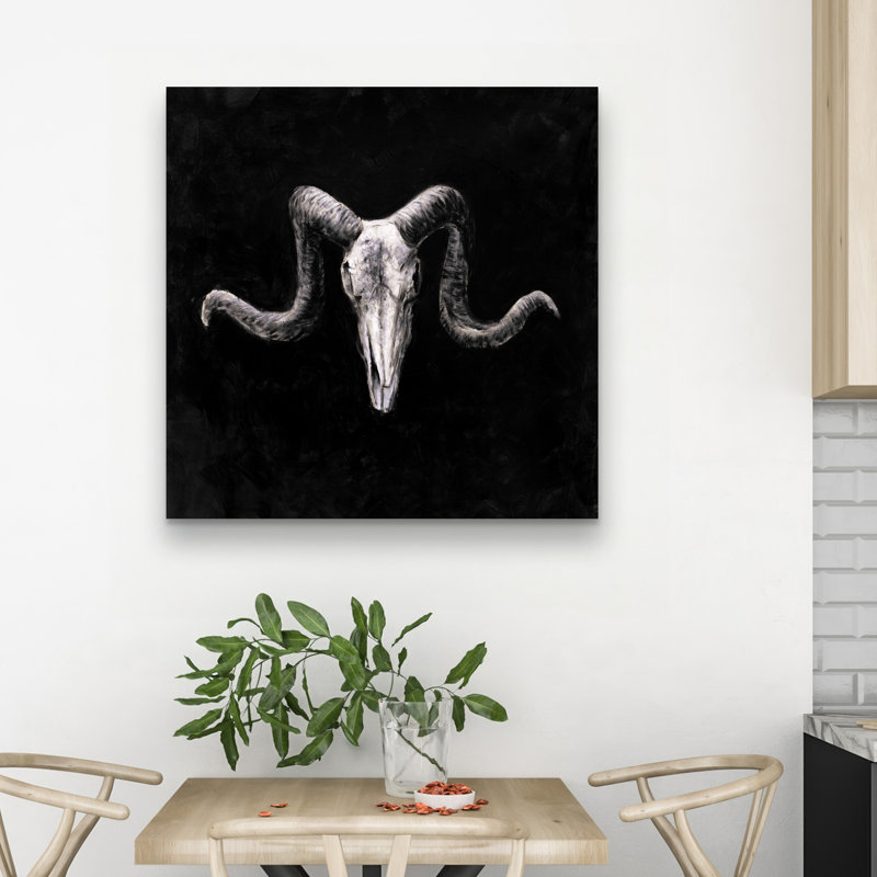 Skeleton skulls grunge style - 32"x32" art on canvas