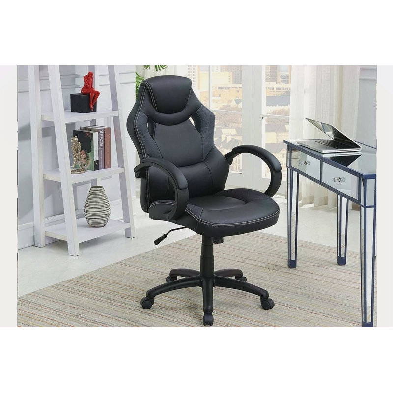 Fauteuil de bureau rembourré 1pc, Noir