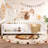 Queen bed with built-in bookshelf and high-quality safety guardrail,White-2023813322-2023813320