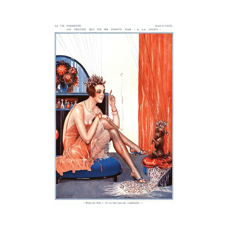 1920s La Vie Parisienne Magazine Plate by The Advertising Archives - No Frame Gallery-Wrapped Canvas Giclée on Canvas