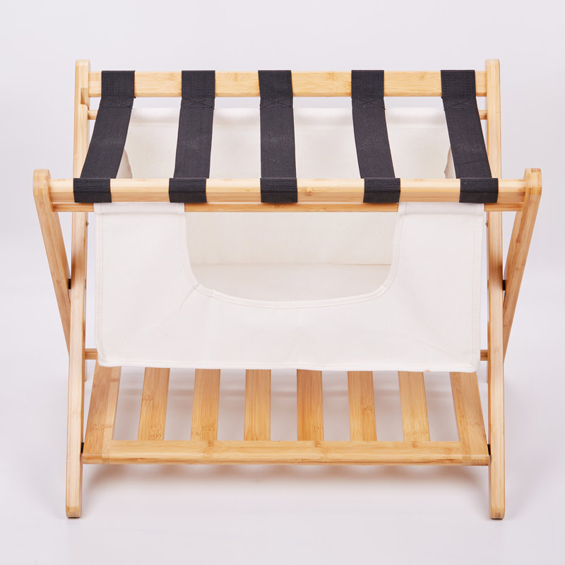 Porte-bagages pliant en bambou