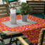 Nappe carrée en mélange de coton à carreaux luxueux de style écossais-384216283-384216287