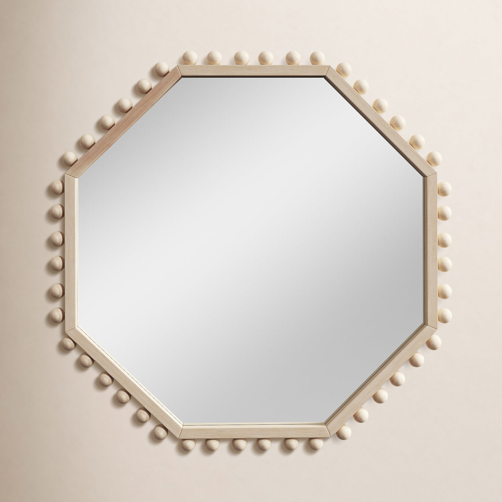 Waltham Solid Wood Octagon Mirror, Natural