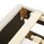 Lit plateforme tapissier avec lit gigogne et 3 tiroirs, tissu de lin, beige-527557623