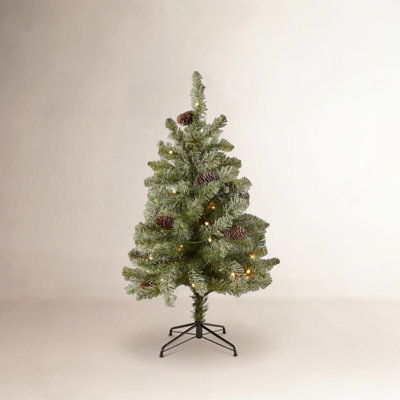 Frosted 3' Pre-Lit Fir Christmas Tree